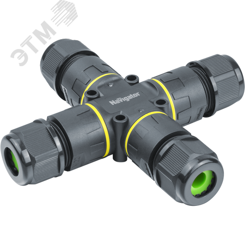 Коннектор кабельный герметичный безвинтовой X-образный 3PIN NTB-X03-3P-IP68