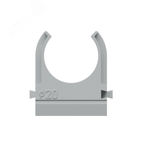 Крепеж-клипса для пластиковых труб D20 мм, серая (упак. 100 шт)