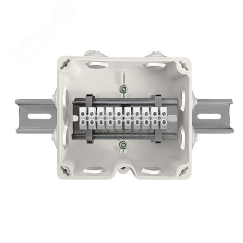 Коробка соединительная на DIN-рейку КСП-DIN-10 (120х103х50) АЯКС (10мм2) АТФЕ.685552.297