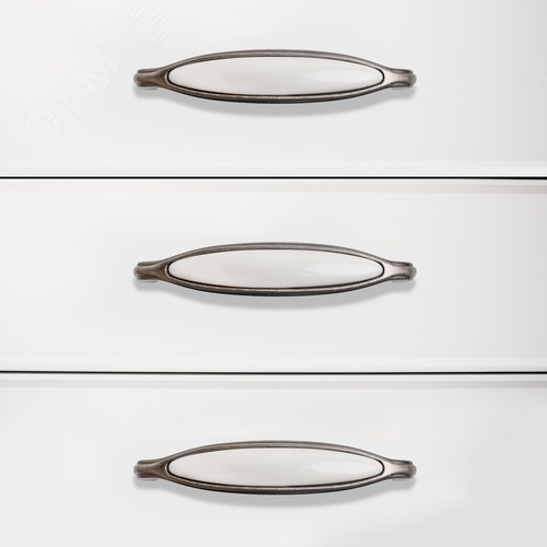Ручка-скоба мебельная StahlBuro C0003-128 2шт., AS состаренное серебро