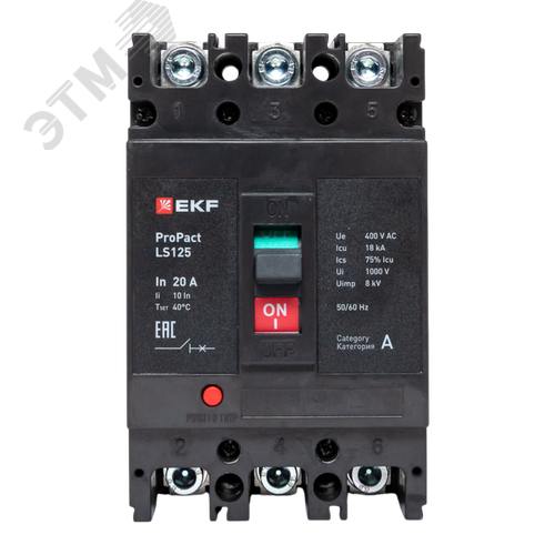 LS125 18кА 3P 20А ProPact EKF