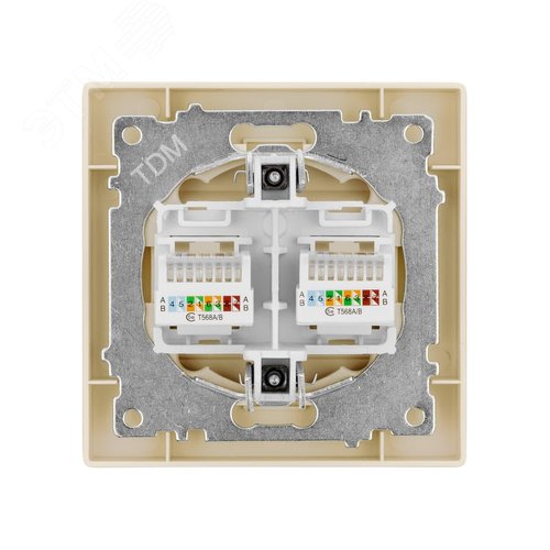 Розетка компьютерная двойная RJ45 сл. кость Сенеж