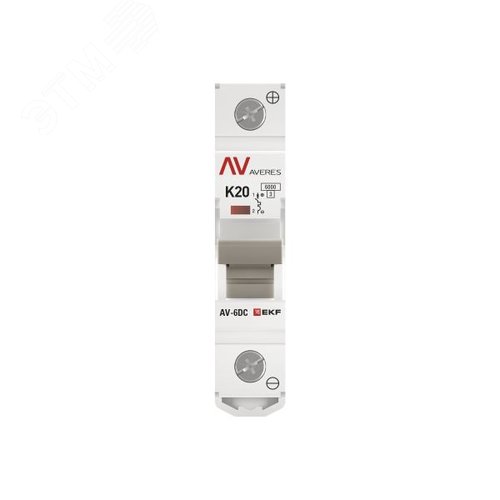 Выключатель автоматический AV-6 DC 1P 20A (K) 6kA AVERES