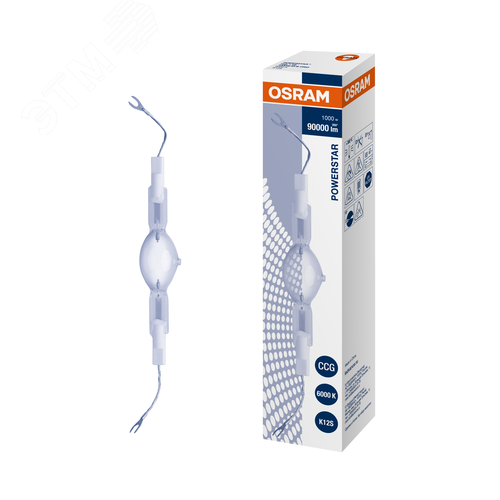 Лампа металлогалогенная МГЛ 1000вт 6100K HQI-TS 1000/D/S кабель Osram