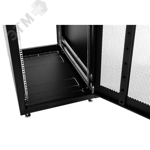 Шкаф 19'' телеком напольный ЭКОНОМ 42U (800 х 1000) дверь перфорированная 2 шт., чёрный
