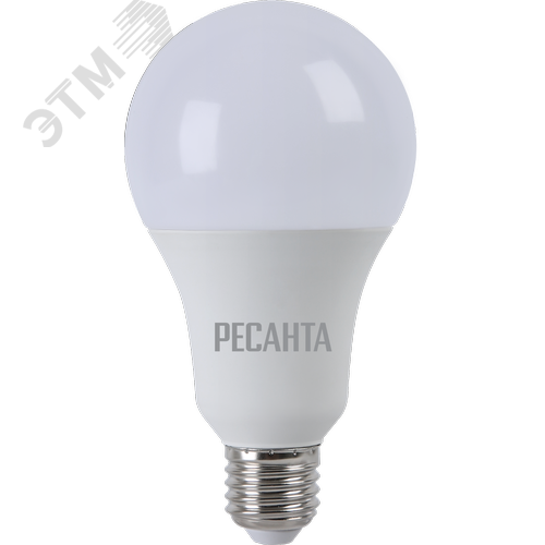 Лампа светодиодная LL-R-A80-20W-230-3K-E27 (груша, 20Вт, тепл., Е27) Ресанта