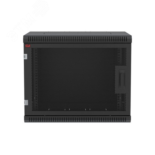 Шкаф телекоммуникационный настенный разборный черный 9U 600x650 ШТ-НСр-9U-600-650-П-Ч дверь перфорированная