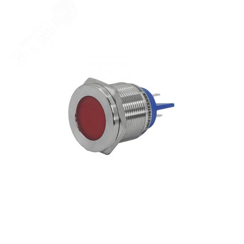 Индикаторная лампа GQ22T-D/L/R/24V/S, красная, металл. корпус, светодиодная матрица d=22мм, 24В AC/DC (ЭТ)