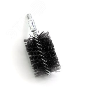 Щетка ерш Д69х100х160 сталь 0,40, посадка 1/2'' резьба BSW очистка котлов теплообменников дымоходов