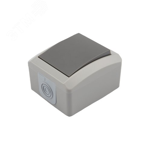 Переключатель проходной индастриал IP54, о/у, серый