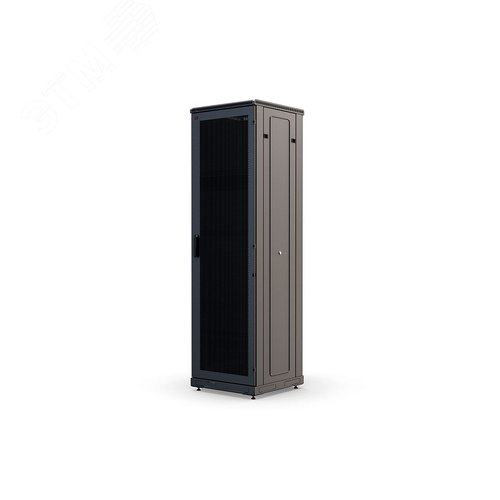 Шкаф телекоммуникационный напольный 42U 600x1000 ШТ-НП-М-42U-600-1000-П-Ч, передняя дверь перфорация, черный