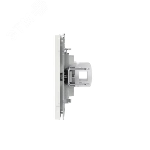 Компьютерная розетка RJ-45 без шторки, кат.5е двойная, KANT, белая магнолия