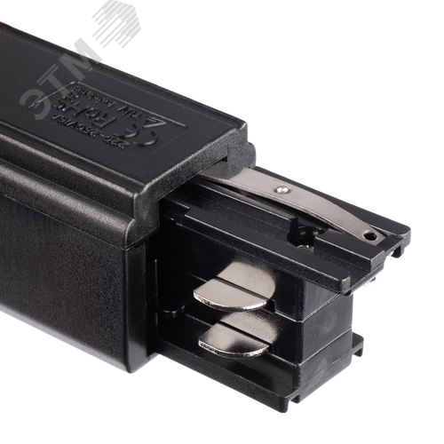 Коннектор черный левый сетевой для 3Ф шинопровода PRO+ 3P PTR EC-BL Left Jazzway