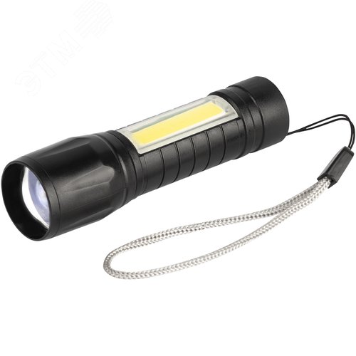 Фонарь светодиодный Трофи UA-101 аккумуляторный 3Вт LED + 3Вт COB оптический Zoom 3 режима
