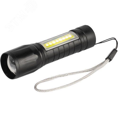 Фонарь светодиодный Трофи UA-101 аккумуляторный 3Вт LED + 3Вт COB оптический Zoom 3 режима