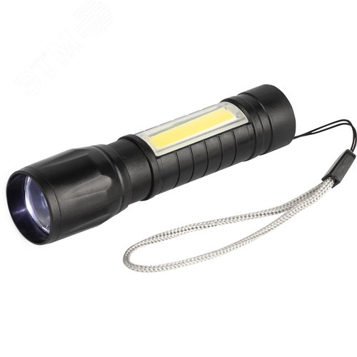 Фонарь светодиодный Трофи UA-101 аккумуляторный 3Вт LED + 3Вт COB оптический Zoom 3 режима