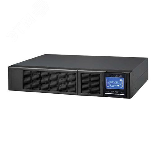 "Источник бесперебойного питания 10 000Вт, 2U для RACK 19"""" шкафов, встр. монитор параметров, интерф. USBRS-232, один вентилятор сит. охл., вых. 220Vac клемные гнезда, клемные гнезда для подкл.внеш. АКБ блоков, АКБ докупаются отдельно"""""