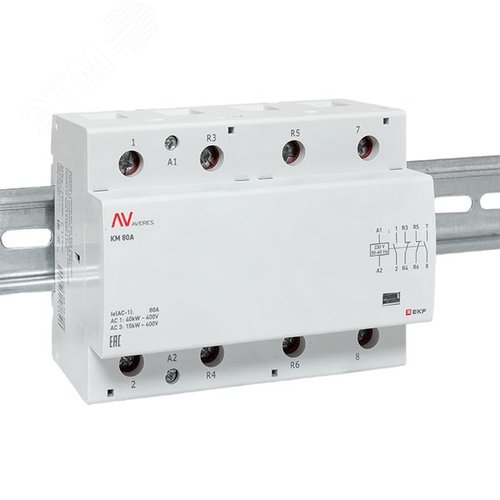 Контактор модульный КМ 80А 2NO+2NC 230VAC (6 мод.) AVERES