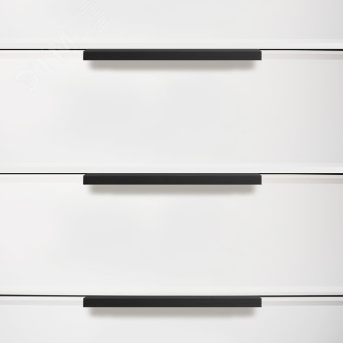 Ручка-профиль мебельная StahlBuro A306-128 2шт., BL матовый черный