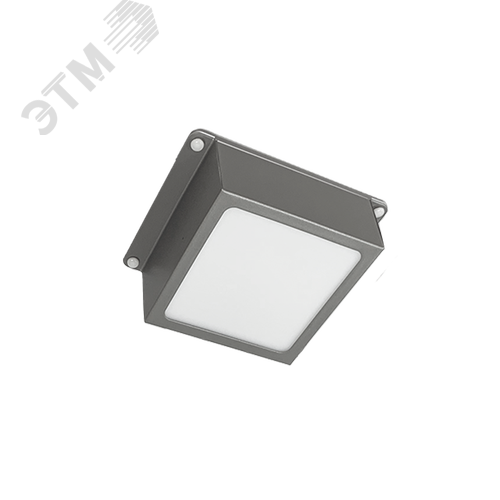Светильник светодиодный ДВО 089/G OPAL 9W 4000K GREY IP40 780 Лм Грильято 100х100 мм Домино