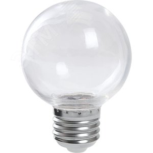 Лампа светодиодная LED 3вт Е27 прозрачный 2700К шар G60