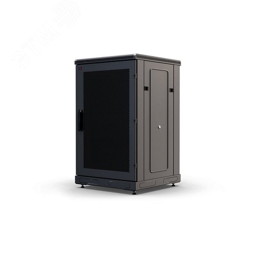 Шкаф телекоммуникационный напольный 18U 800x1000 ШТ-НП-М-18U-800-1000-П-Ч, передняя дверь перфорация, черный