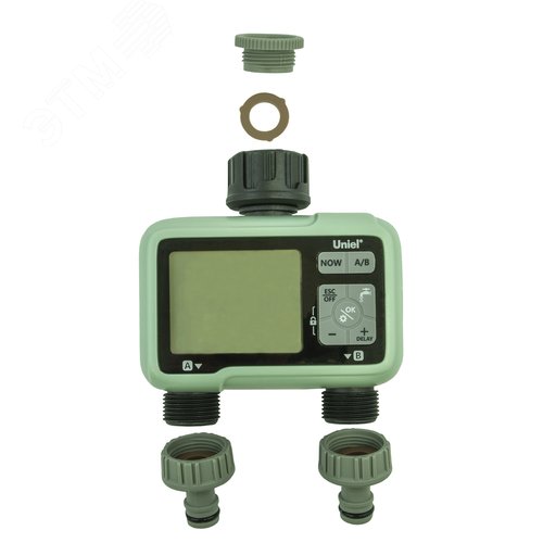Таймер для автоматического полива UST-W42 IP65 OLIVE 2 канала. Корпус оливковый. ТМ Uniel