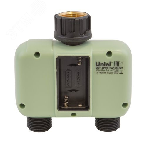 Таймер для автоматического полива UST-W42 IP65 OLIVE 2 канала. Корпус оливковый. ТМ Uniel