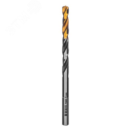 Сверло спиральное по металлу 5 x 86мм, Р6М5, Golden Tip, многогранная заточка