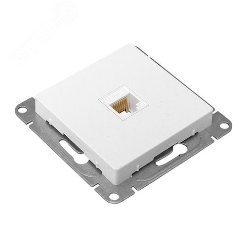 Эпика Механизм розетки RJ45 (cat5) белый EKF