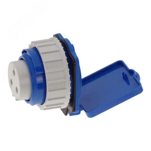 Розетка встраиваемая 16А/230V/1P+N+E/IP44 синяя
