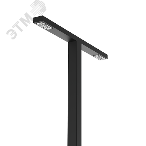 Система осветительная парковый Glight T 2x60 Вт Road 4000 К RAL9005 черный 7000 мм