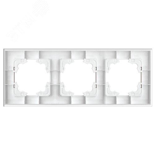 Афина рамка стеклянная трехместная универсальная, слоновая кость (ivory) (еврослот)
