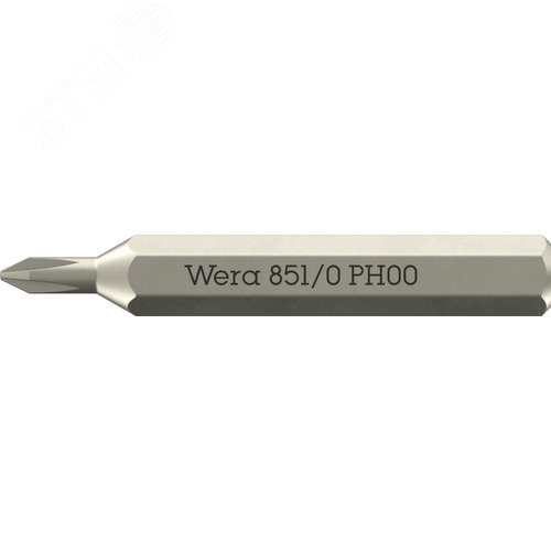 Бита крестовая, PH 00 x 30 мм, хвостовик шестигранный 5/32'' C4.0 (4 мм), 851/0 Micro Phillips