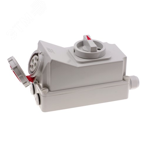 Розетка настенная с выключателем и механической блокировкой 16A/400V/3P+E/IP67