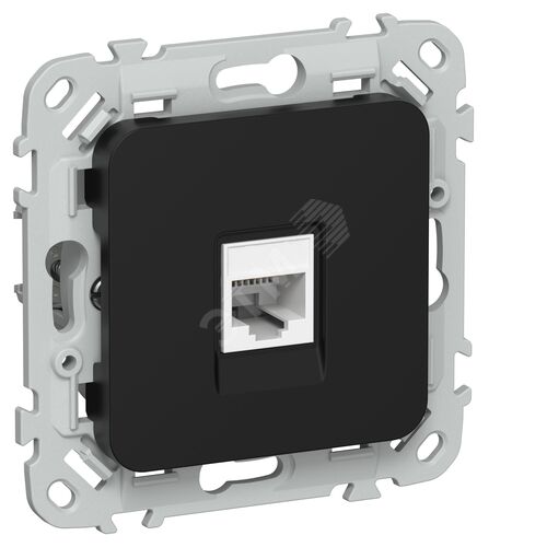 FLITE Розетка телефонная RJ11 категория 3 РТ3-1-ФлЧ черный