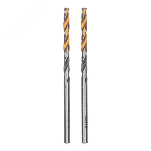 Сверло спиральное по металлу 3,2 x 65мм, Р6М5, Golden Tip, многогранная заточка, 2шт.