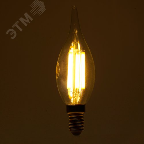 Лампа светодиодная LED 8вт Е14 теплый свеча на ветру FILAMENT .PRO