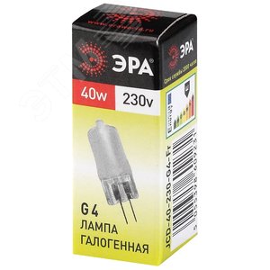 Лампа накаливания галогенная G4-JCD-40W-230V-FR (галоген, капсула, 40Вт, нейтр, G4) (100/1000/35000)