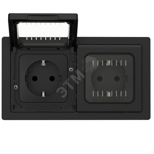 FLITE Рамка 2-местная IP55 Рпро-2-55-ФлЧ черный