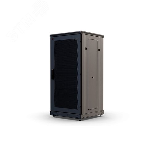 Шкаф телекоммуникационный напольный 24U 800x800 ШТ-НП-М-24U-800-800-П-Ч, передняя дверь перфорация, черный