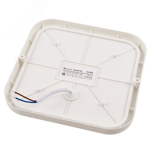 Светильник светодиодный ULW-Q229 24W/4000K IP65 WHITE влагозащищенный. Квадрат. Белый свет (4000K). 190?190?37мм. Корпус белый