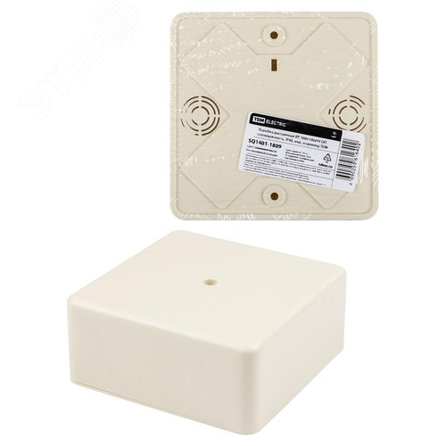 Коробка распаячная КР 100х100х44 ОП сл. кость IP40 инд. штрихкод TDM