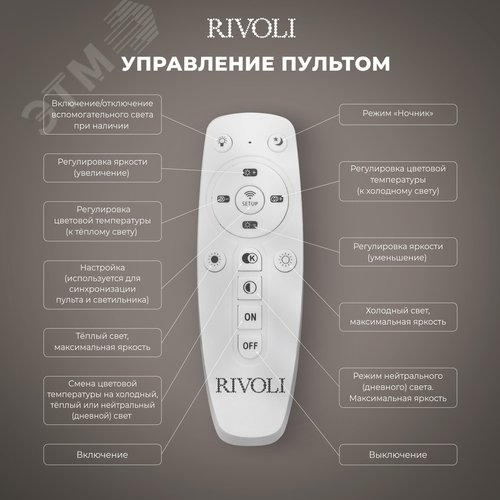 Светильник потолочный светодиодный с пультом LED 110Вт 3000К-6000К 6122-104 модерн Beryl