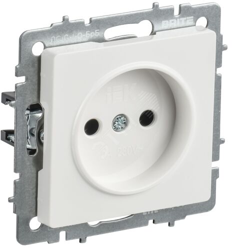BRITE Розетка 1-местная без заземления без защитных шторок 10А РС10-1-0-БрБ РФ белый