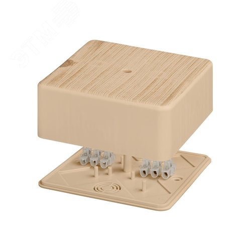 Коробка распаячная КР 100х100х44 ОП сосна с клем. колодкой IP40 инд. штрихкод TDM