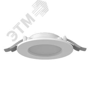 Светильник светодиодный DL-01 Slim 100 мм 13 Вт 4000 К CRI90 120x37 мм IP65/40 RAL9003 белый муар с рассеивателем опал аварийный автономный постоянного действия