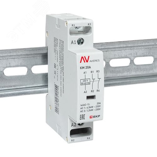 Контактор модульный КМ 20А 2NC 230VAC (1 мод.) AVERES