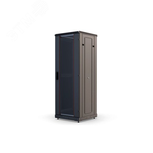 Шкаф телекоммуникационный напольный 33U 800x1000 ШТ-НП-М-33U-800-1000-С-Ч, передняя дверь стекло, черный