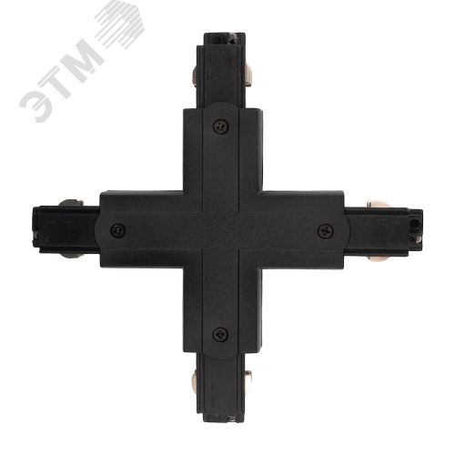 Коннектор черный X-образн. для 3Ф шинопровода PRO+ 3P PTR CX-BL Jazzway